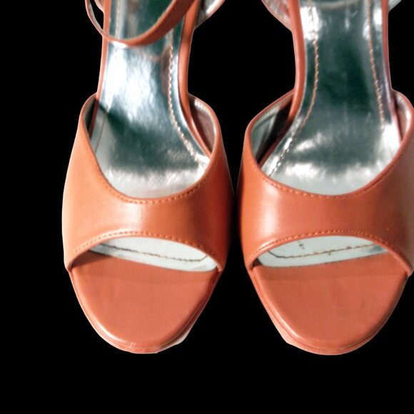 Anne Michelle Open Toe Slingback Stiletto Heel, Size 9 Strappy Platform Heel - Picture 10 of 11